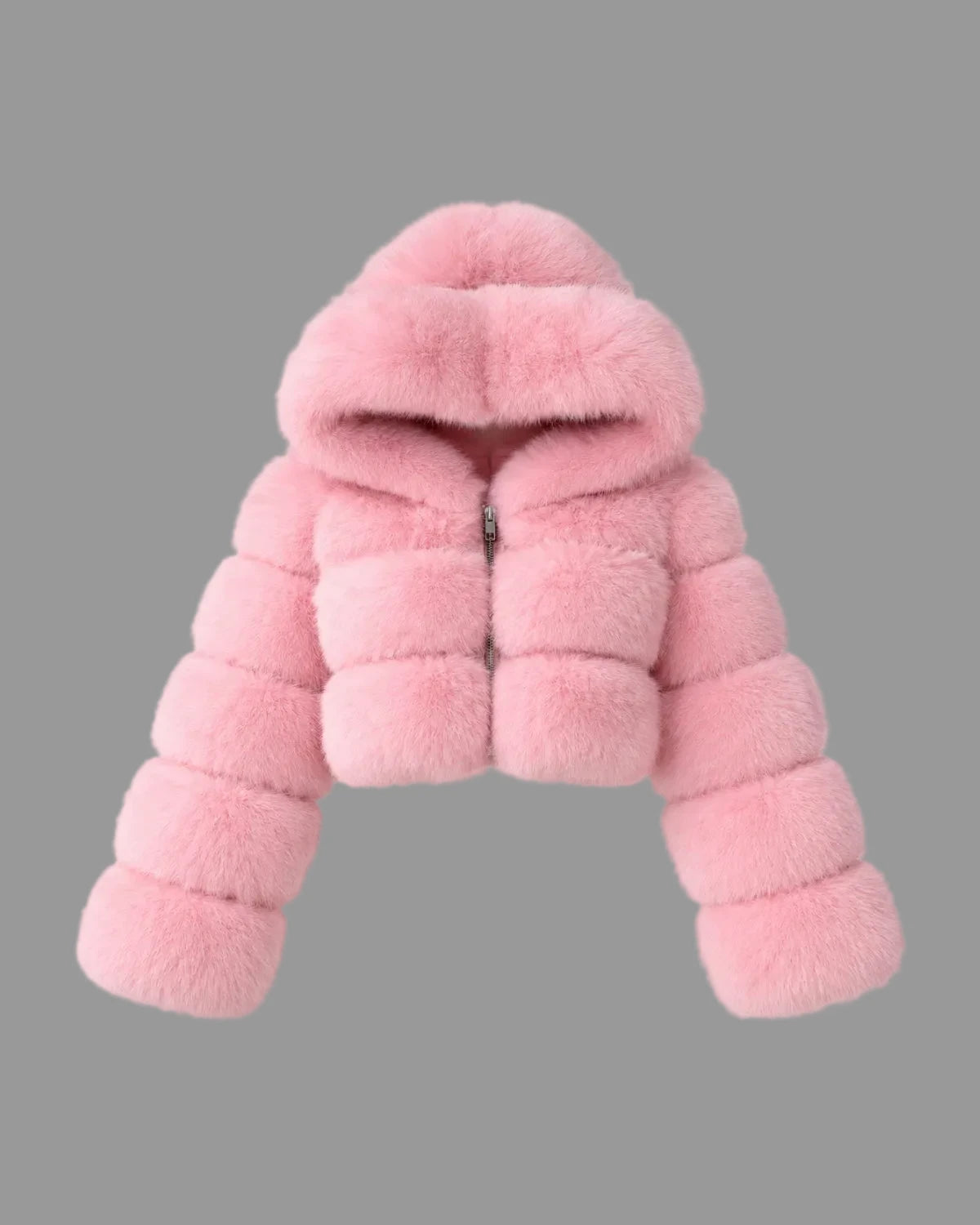 Leyla Pelz Kapuzen Jacke