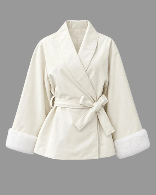 Melee Wickeljacke mit Fellbesatz