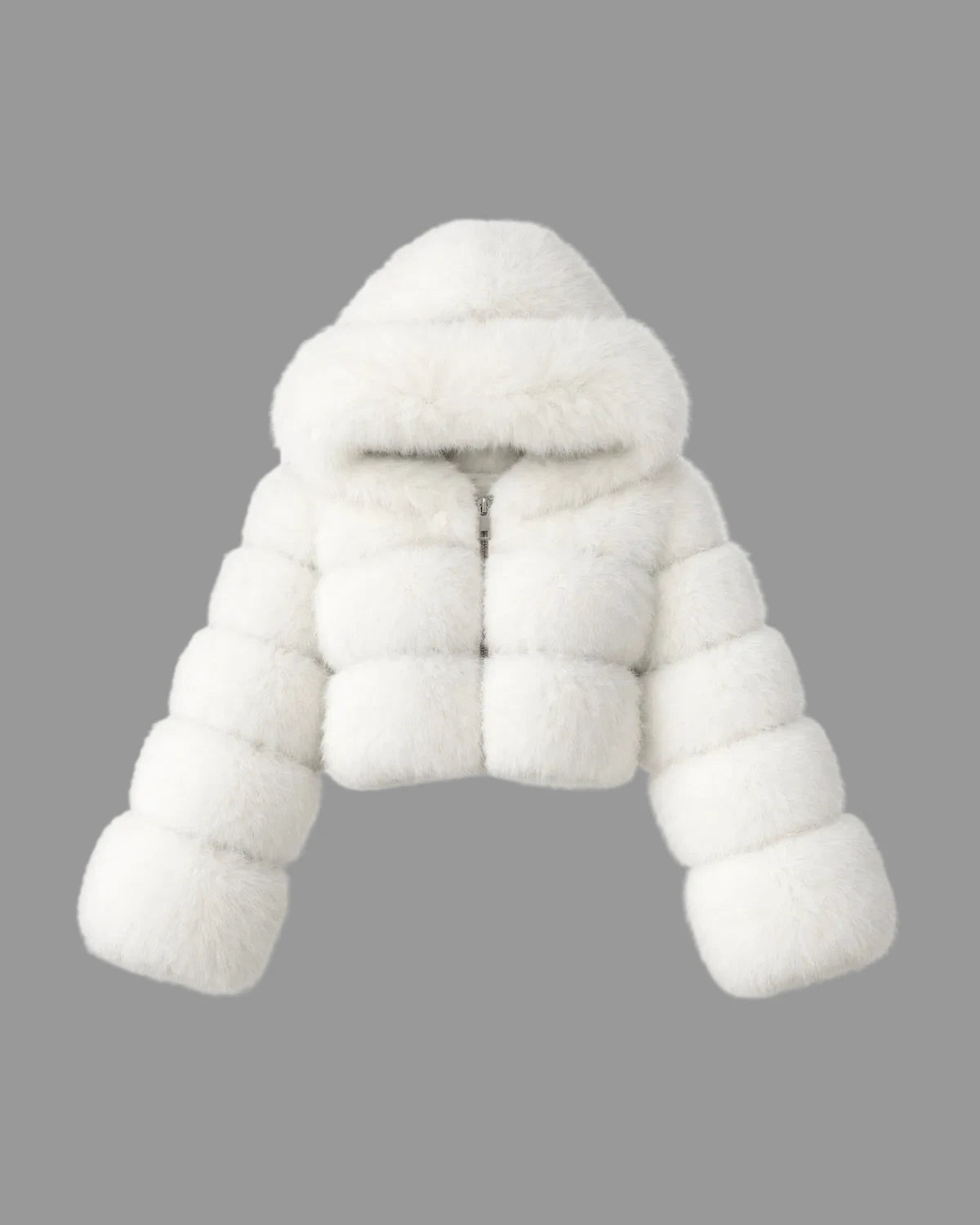 Leyla Pelz Kapuzen Jacke
