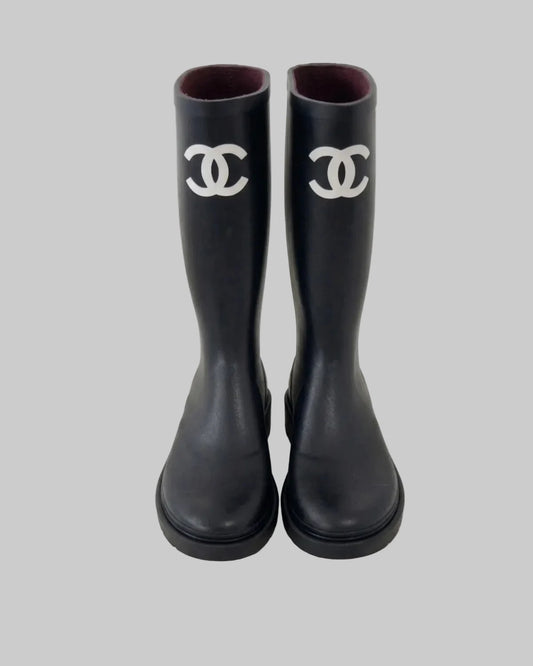 Black C Rain Boots