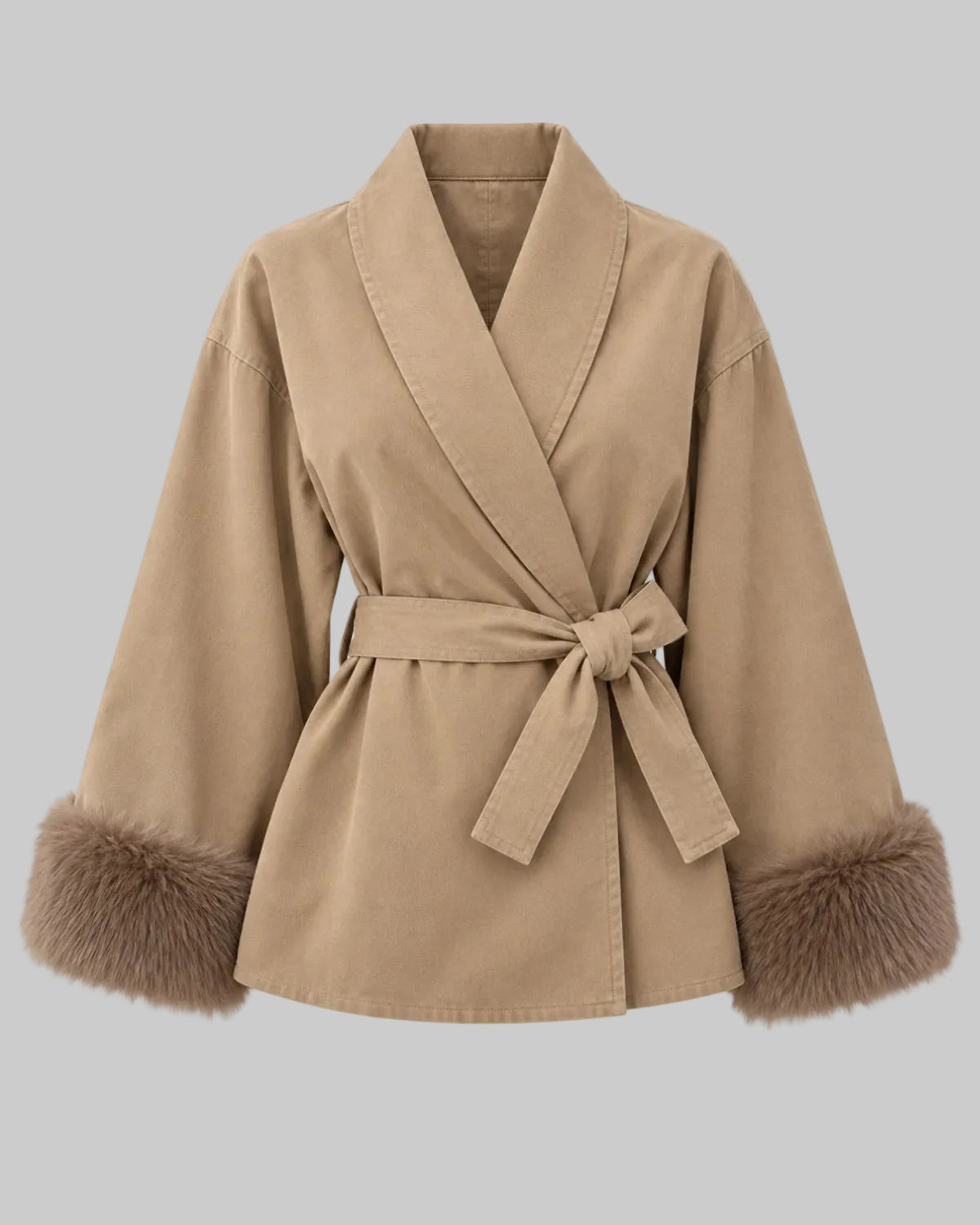 Melee Wickeljacke mit Fellbesatz