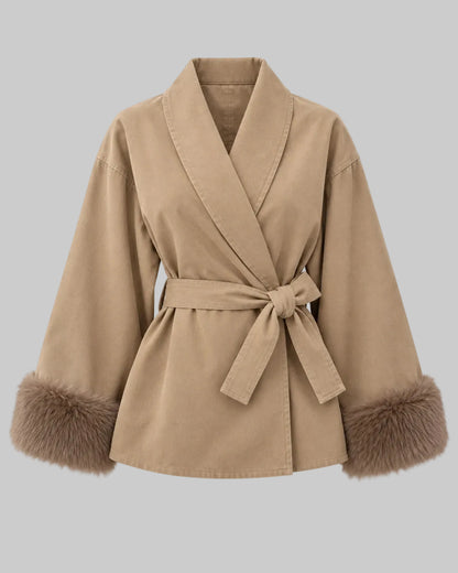 Melee Wickeljacke mit Fellbesatz