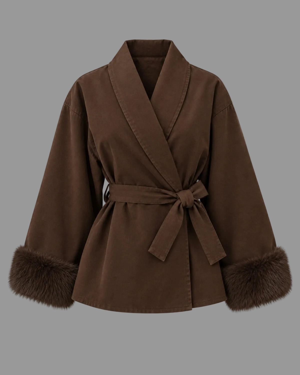 Melee Wickeljacke mit Fellbesatz