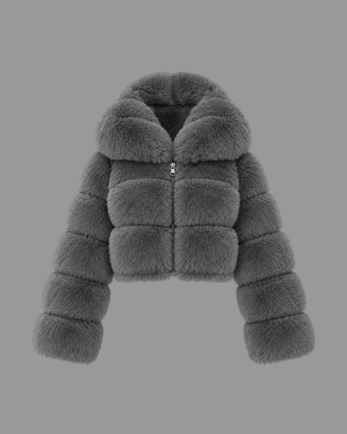 Leyla Pelz Kapuzen Jacke